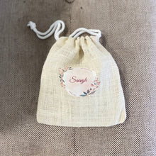 Load image into Gallery viewer, White Jute Potli Draw String Purse Bag