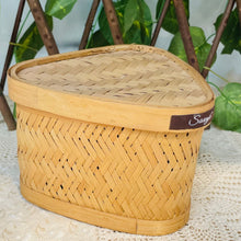 Load image into Gallery viewer, Bamboo Cane Triangle Small Storage Box Container