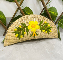 Load image into Gallery viewer, Wicker Straw Handwoven Clutch | Hand-embroidered | Saanjh Exclusive (BIG)