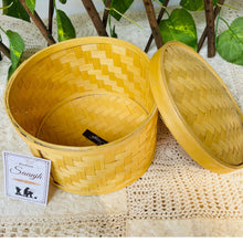 Load image into Gallery viewer, Saanjh Cane Bamboo Storage Container Box