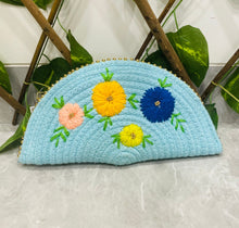 Load image into Gallery viewer, Wicker Straw Handwoven Clutch | Hand-embroidered | Saanjh Exclusive (BIG)