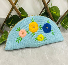 Load image into Gallery viewer, Wicker Straw Handwoven Clutch | Hand-embroidered | Saanjh Exclusive (BIG)
