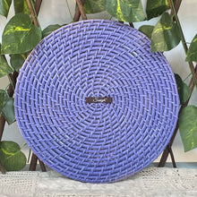Load image into Gallery viewer, Sola Wood & Cane table Centerpiece | Home Decor(PURPLE)