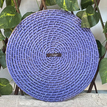 Load image into Gallery viewer, Sola Wood & Cane table Centerpiece | Home Decor(PURPLE)