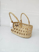Load image into Gallery viewer, Saanjh Golden Grass Oval Fruit Basket with Handles - Jhaali Design- 10*8*5 inch