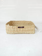 Load image into Gallery viewer, Saanjh Golden Grass Tray Basket with Handle Slots