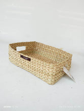 Load image into Gallery viewer, Saanjh Golden Grass Tray Basket with Handle Slots