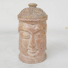 Lade das Bild in den Galerie-Viewer, Saanjh Soft Stone Monk Carved Pen Stand | Gift Item