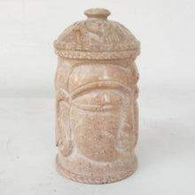 Lade das Bild in den Galerie-Viewer, Saanjh Soft Stone Monk Carved Pen Stand | Gift Item
