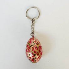 Load image into Gallery viewer, Saanjh Paper Mache Key Chain - Red - 2"