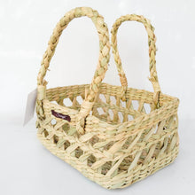 Load image into Gallery viewer, Saanjh Golden Grass Hamper Basket - JHAALI DESIGN - with Handles