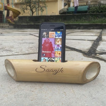 Lade das Bild in den Galerie-Viewer, Portable speakers for home online India manufacturer bamboo eco friendly handcrafted branded gift for him her music lover