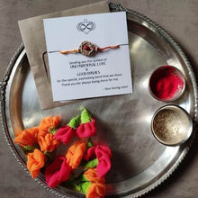 画像をギャラリービューアに読み込む, Jute & Bead Rakhi - Adults & Children, Pack of 1 Rakhi + 1 Card