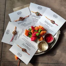 画像をギャラリービューアに読み込む, Jute & Bead Rakhi - Adults & Children, Pack of 1 Rakhi + 1 Card