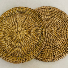 Load image into Gallery viewer, dining table mat for glass table prize set of 2 size online stylish bamboo cane handmade home decor table decor setting
