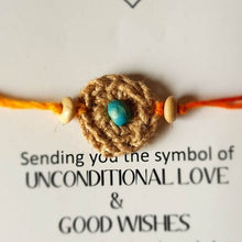 画像をギャラリービューアに読み込む, Jute & Bead Rakhi - Adults & Children, Pack of 1 Rakhi + 1 Card