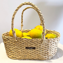 Load image into Gallery viewer, Natural Fiber Fruit Basket - Double Secure Handle