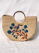 Load image into Gallery viewer, Kauna Handwoven Embroidered Multicolour Handbag, Tiffin Bag