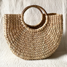 Load image into Gallery viewer, Hand-embroidered Yellow Flower Handbag, Tiffin Bag