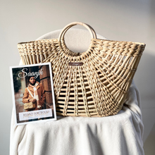 Load image into Gallery viewer, Classy Natural Brunch/Beach Tote Bag, Tiffin Bag