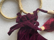 Load image into Gallery viewer, Kauna Velvet Hand-embroidered Potli Bag | Ethnic Boho Style Drawstring Purse | Saanjh Exclusive