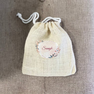 White Jute Potli Draw String Purse Bag