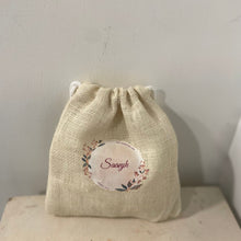 Load image into Gallery viewer, White Jute Potli Draw String Purse Bag
