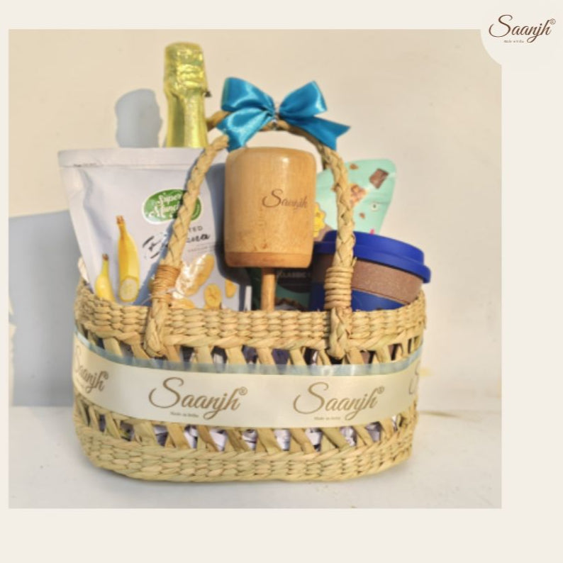 Saanjh Grape Escape Basket - Non-Alcoholic Wine Lovers' Gift Hamper