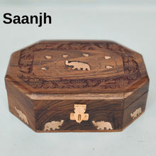 Load image into Gallery viewer, Saanjh Carved Wooden Box
