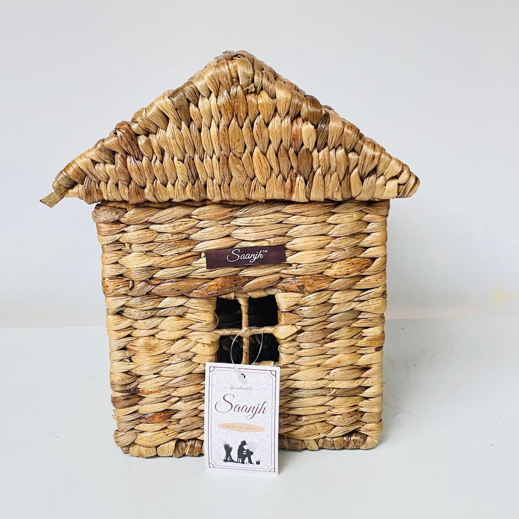 Shaded Straw House Basket