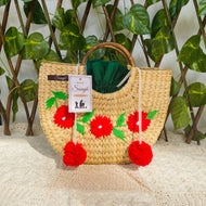 U-Shaped Woven Closing Summer Bag