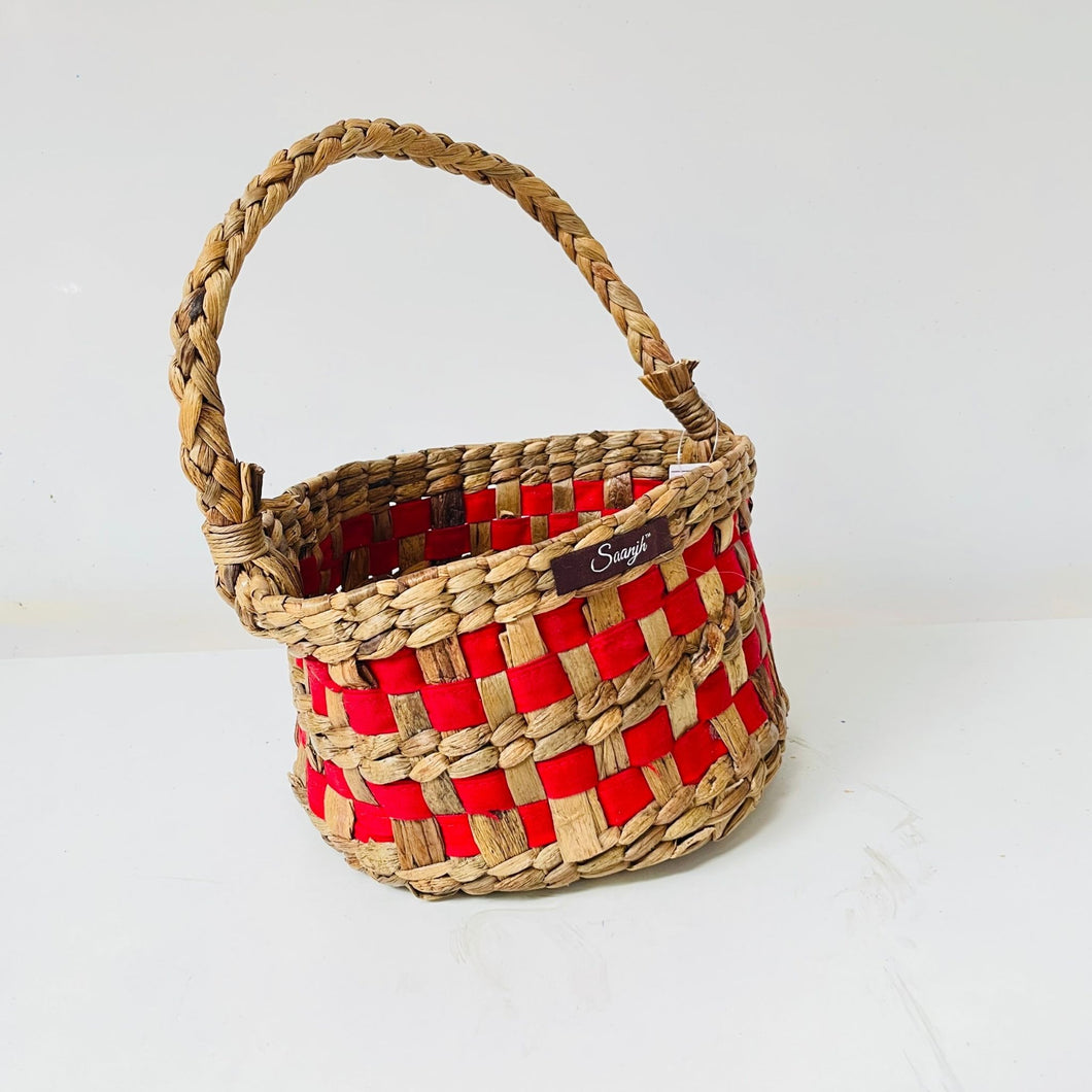 Shaded Straw Cloth Basket