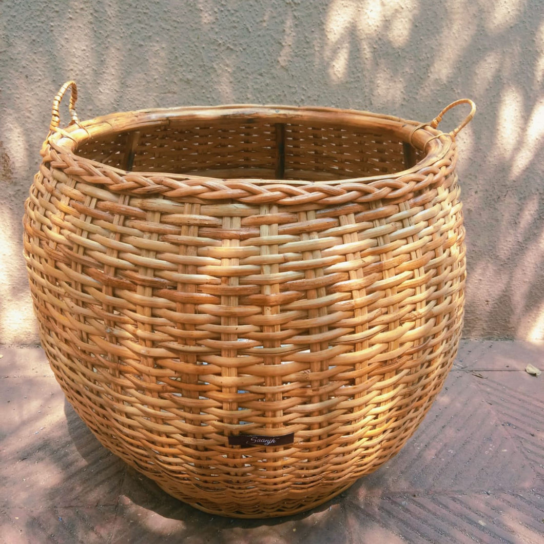Maga Drum Basket with Handles | Wicker Storage