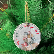Paper Mache - Handprinted Handcrafted Christmas Ornaments