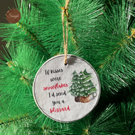 Paper Mache - Handprinted Handcrafted Christmas Ornaments