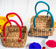 Shaded Straw Utsav Basket