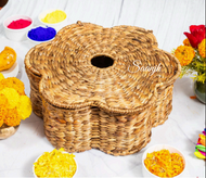 Shaded Straw Flower Basket