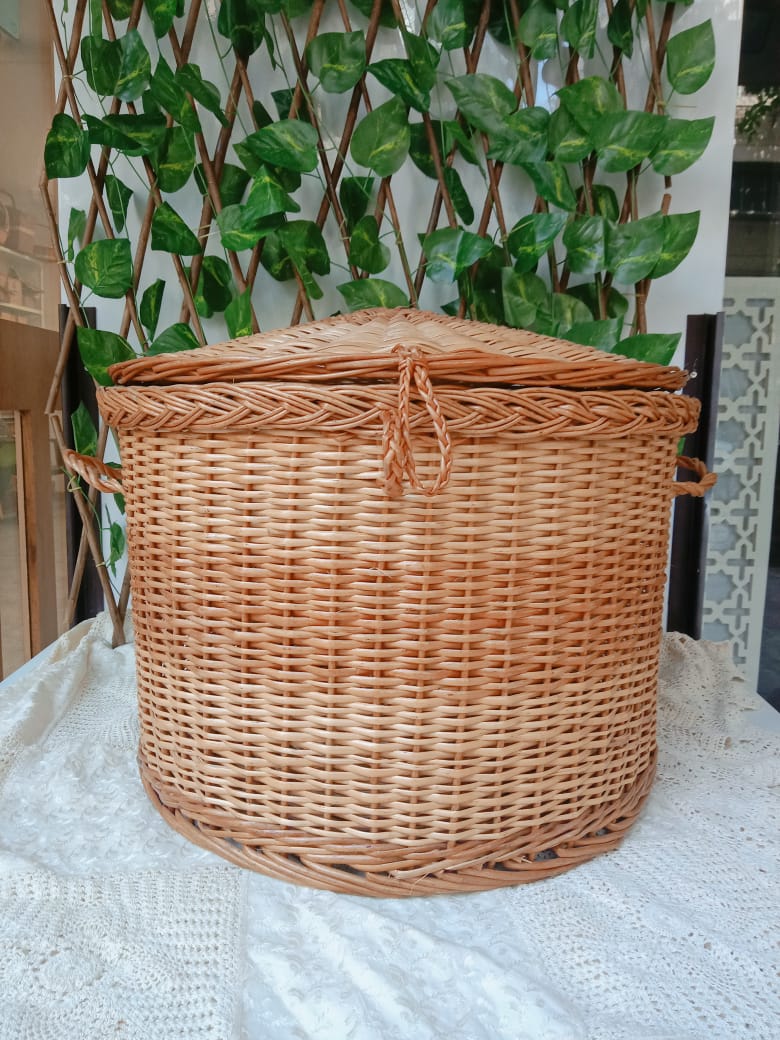 Maga Drum Shape Laundry Basket with Lid - Large