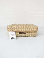 Saanjh Golden Grass Straw Box with Lid