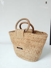 Load image into Gallery viewer, Jute Bag with Cane Handles, Tiffin Bag
