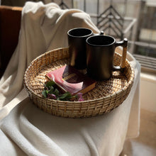 画像をギャラリービューアに読み込む, housewarming gifts under 1500 meaningful gift new home decor table top setting tray organizer bohemian gift decor serveware cozy cane woven handwoven tray bamboo natural fiber
