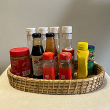 Charger l'image dans la galerie, housewarming gifts under 1500 meaningful gift new home decor table top setting tray organizer bohemian gift decor serveware cozy cane woven handwoven tray bamboo natural fiber
