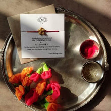 画像をギャラリービューアに読み込む, Floral Thread Roli Rakhi - Adults &amp; Children, Pack of 1 Rakhi + 1 Card
