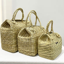Load image into Gallery viewer, Kauna Wicker Shopping | Weekend Bag, Tiffin Bag
