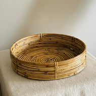 housewarming gifts under 1500 meaningful gift new home decor table top setting tray organizer bohemian gift decor serveware cozy cane woven handwoven tray bamboo natural fiber
