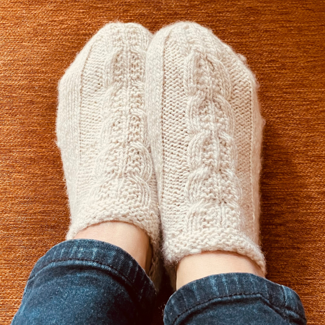 Handloom Cashmere Booties | Indoor Socks | Handspun & Handknit