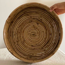 Load image into Gallery viewer, housewarming gifts under 1500 meaningful gift new home decor table top setting tray organizer bohemian gift decor serveware cozy cane woven handwoven tray bamboo natural fiber
