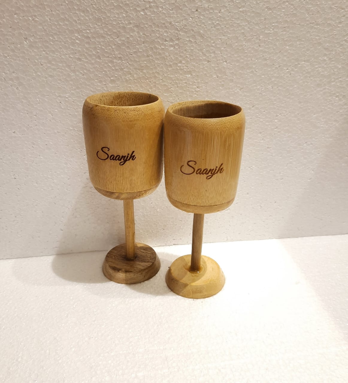 luxury bamboo wine goblets  glass set  handmade   india mumbai wholesale glasses glass images water goblet set of 2 set of 4 price types meaningful gift