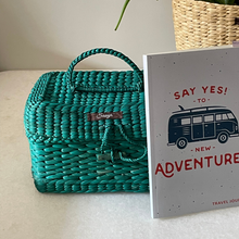 Lade das Bild in den Galerie-Viewer, Branded affordable teal color gift box handmade by women artisans in India best gift
