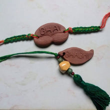 画像をギャラリービューアに読み込む, Handmade Clay Bhaiyya Bhabhi Rakhi
